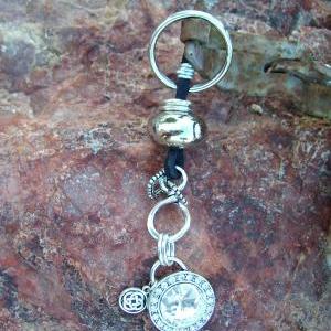 Leather Bling Key Chain