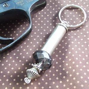 Bullet Key Chain .38 Special With Fire Polish Bead