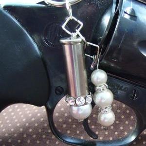 Bullet And Pearl Key Chain