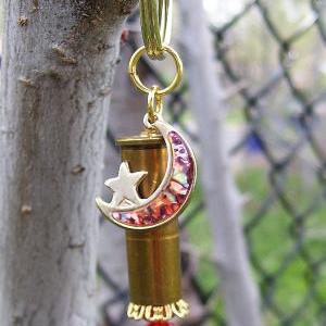 Bullet Key Chain With Moon And Star