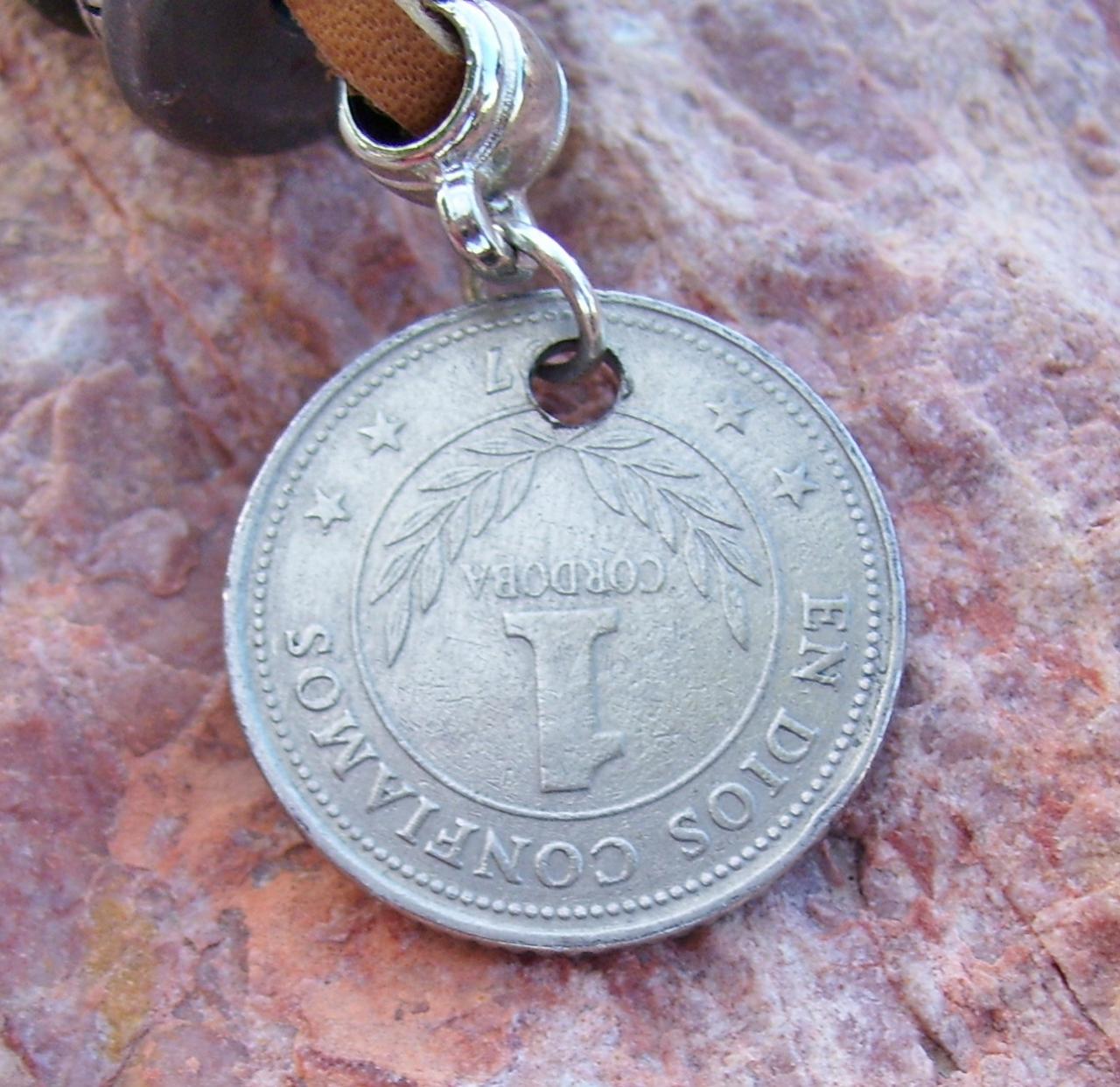 Leather And Coin Key Chain on Luulla